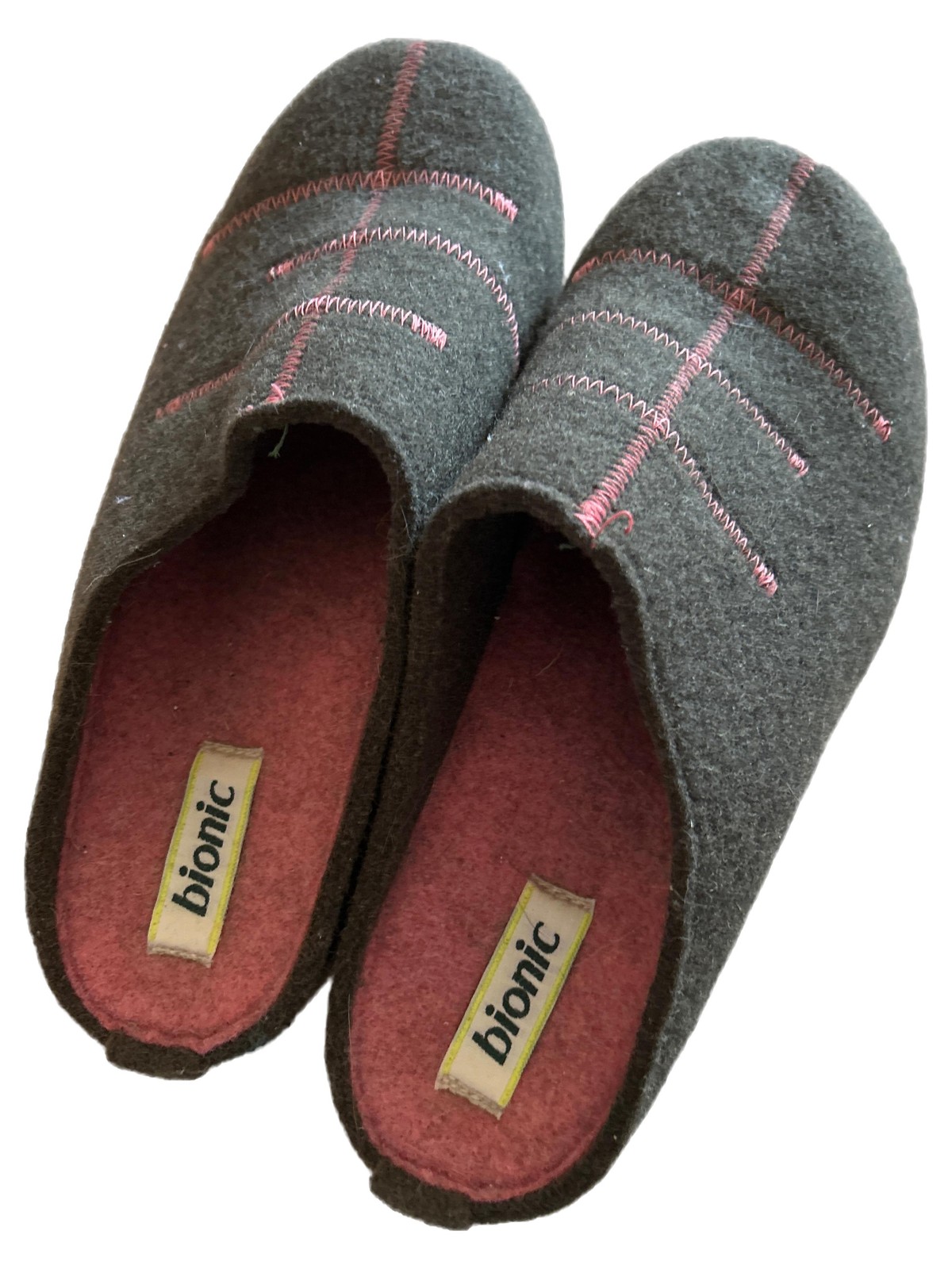 SAOLA Bionic ciabatte donna comode grigio tessuto ricamo numero 38