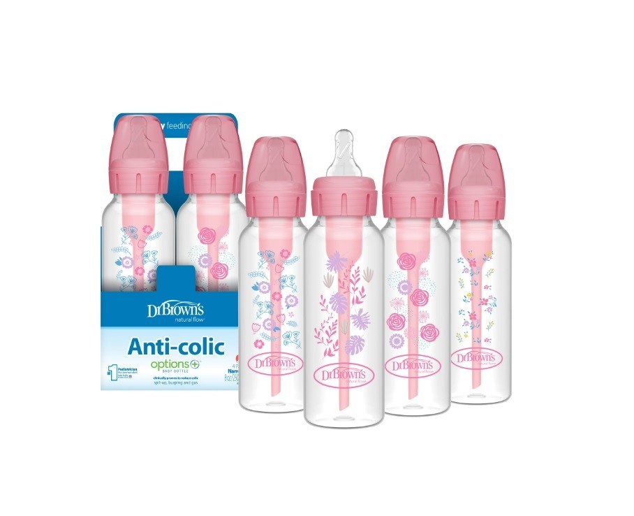 #1 Pink Anti Colic Floral New/sealed