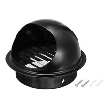 7 Inch Vent Round Cover Stainless Steel Exterior Wall Round Air Vent Black