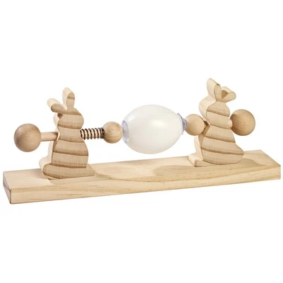 EDUPLAY Ostereier Malmaschine Holz Ei Halter Malgerät Gerät zum Eier Bemalen Osterhasen
