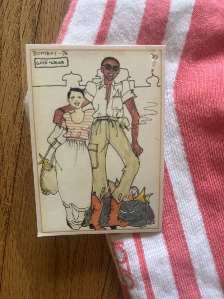 Ozone Iconics WilliWear Coral & White Cotton Blend Socks One Size Made Colombia - Image 2 of 4