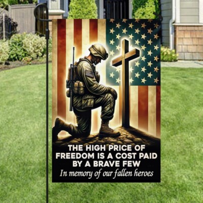 Memorial Day Veteran Kneeling The Cross Flag The High Price Flag Graden Flag