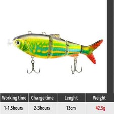 New lure Robotic Swimming Lure USB Rechargeable LED Light Multi Jointed Swimbait