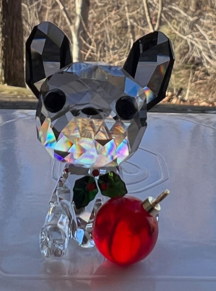SWAROVSKI Crystal Holiday Cheers French Bulldog Figurine (#5625662