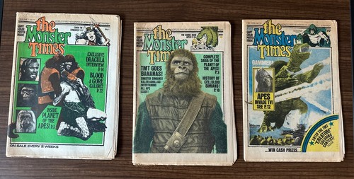 3 THE MONSTER TIMES Magazin Papier 1973 11 33 37 Planet der Affen Film TV