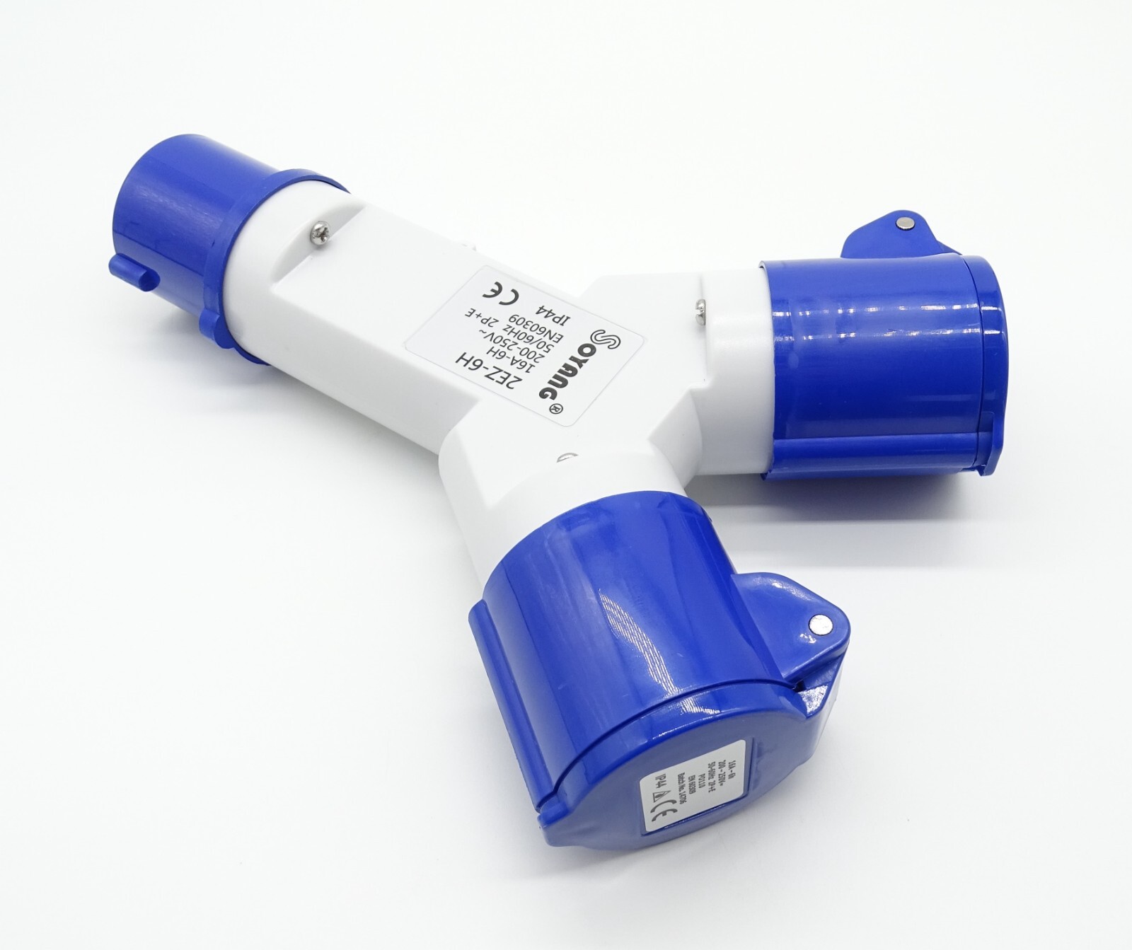 2 WAY 16 AMP SPLITTER FOR BOAT MAINS HOOK-UP LEAD - SHORE POWER Y ADAPTOR