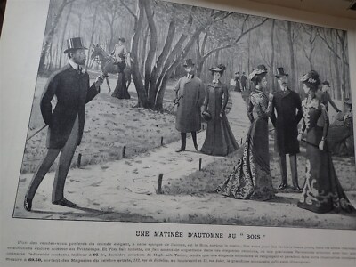 HIGH LIFE TAILOR wood morning shop advertising paper ILLUSTRATION 1901 colA