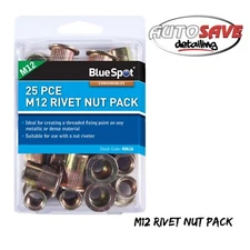 BlueSpot - 25 PCE M12 Rivet Nut Pack