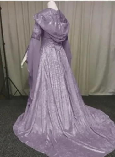 Renaissance Mittelalter Kostüm Miederkleid Halloween Cosplay Damen Hexenkleid - Bild 32 von 32
