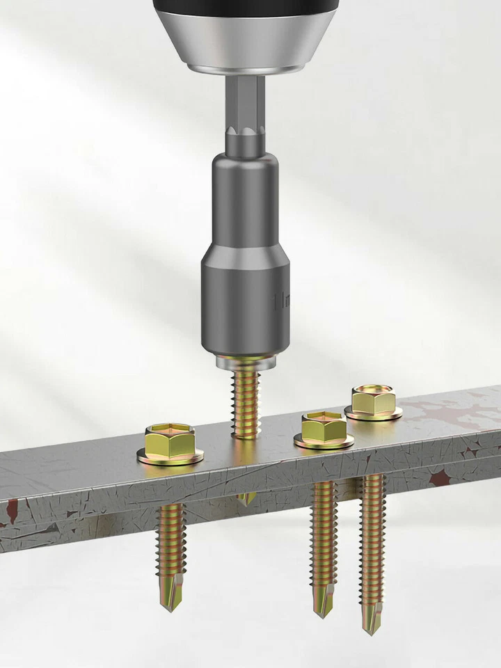 Nut Driver Bit Hex Magnetic Socket Impact Drill 5mm-19mm 1/4" Drive Insert Bits - Image 4 of 4