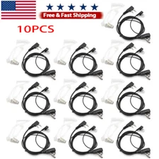 10x 2-Wire Acoustic Tube PTT Earpiece for Kenwood/Baofeng/Retevis Radios UV5R