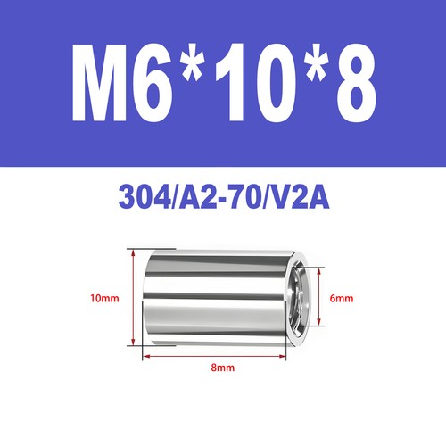 Gewindemuffen M2-M6 A2 V2A Verbindungsmutter Langmutter Edelstahl Rund - Bild 94 von 119