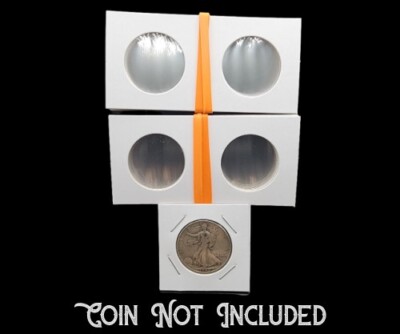 Cardboard Coin Holder 100-Pack S Flips For Kennedy Half Dollars - 31.5mm Size Kennedy Half Dollar Flips - Foto 10