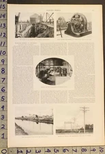 1897 BUFFALO NIAGARA ELECTRIC POWER MACHINERY ERIE CANAL CONSTRUCTION PRINT WL39