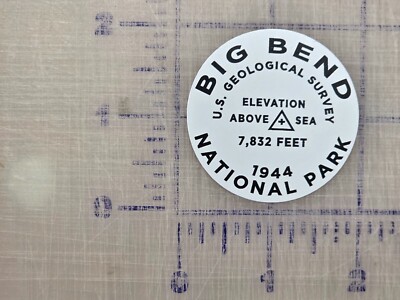 Big Bend Summit Emory Peak Vinyl Sticker White | Support your parks | Outdoor