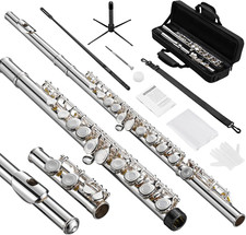 Flauta de 16 teclas con kit de limpieza para instrumento de flauta principiante