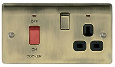 BG Nexus Antique Brass Switches & Sockets Full Range Series Black Inserts