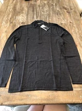 Smartwool Classic Base Layer Pull Over,  Charcoal Size M