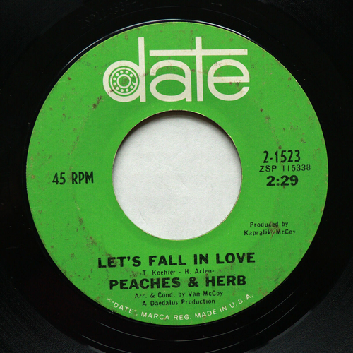 Peaches & Herb Let's Fall In Love / We're In The Thing 45 rpm Vinyl 7