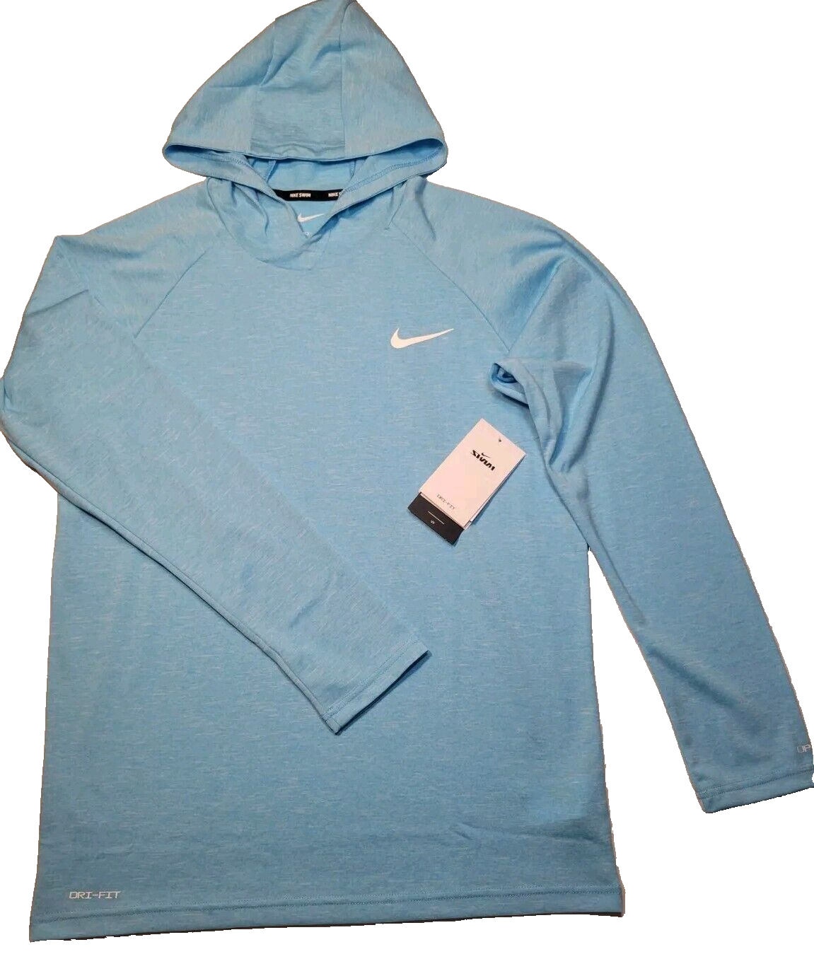 NIKE Swim Mens Hooded Heather Blue Long Sleeve Hydroguard Rash Guard Sz Med 60 eBay