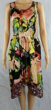 Simply Vera/Vera Wang Woman's (PXS) Abstract Print Sun Dress w/Drawstring Waist