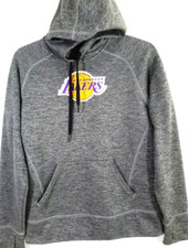 Adidas NBA Los Angeles LAKERS Pullover Hoodie Sweatshirt-Adult Teens Small, Gray