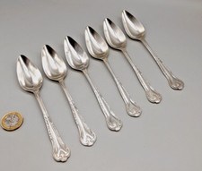 6 Vintage S Eales & Son Silver Plated Grapefruit, Melon or Ice-Cream Spoons 14.5