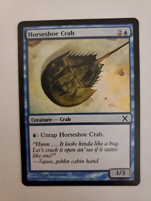 MTG Magic The Gathering Card Horseshoe Crab Creature Crab Blue X Tenth Edition 