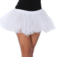 White TUTU Skirt Unisex Womens Kids 5 Layers Puffy Halloween Dance Running UK