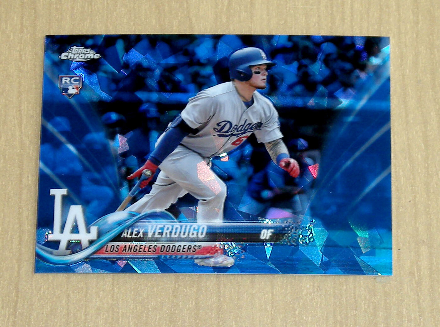 2018 Topps Sapphire Chrome parallel Refractor Alex Verdugo rookie base card #281