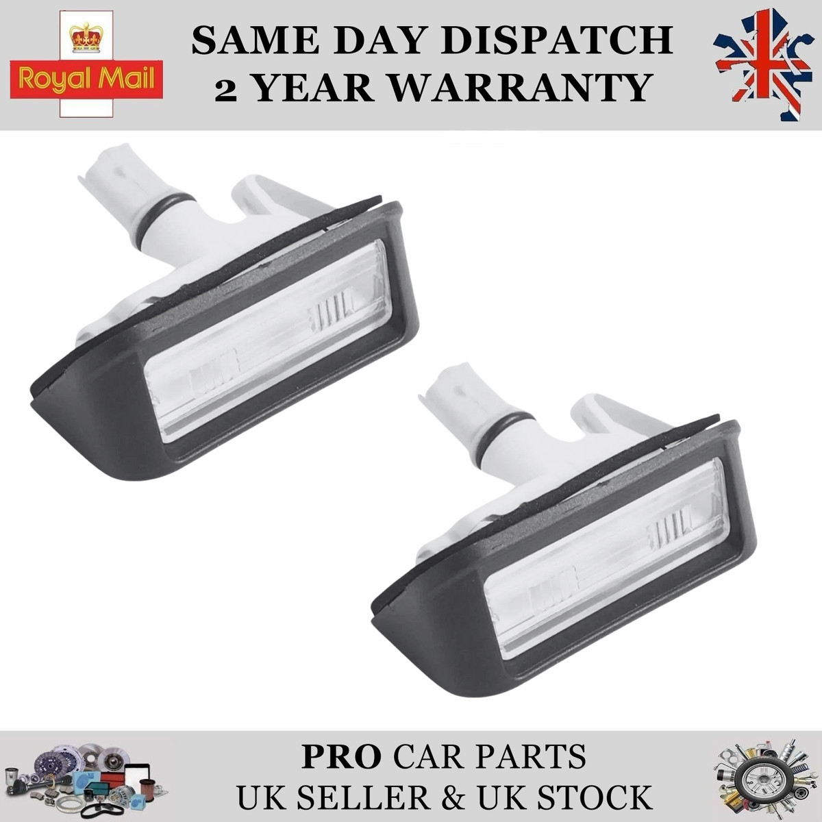 njssjd LED-kentekenplaatverlichting voor Peugeot Partner Expert Van C-itroen Berlingo Dispatch Spacetourer 12V 24SMD 6000K Koelwitte achterlichten Canbus Foutloos
