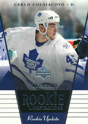 2002-03 UD Rookie Update #117 CARLO COLAIACOVO - RC x/1500 - Toronto Maple Leafs