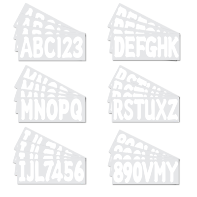 Set of 4 Watercraft Registration Numbers 3