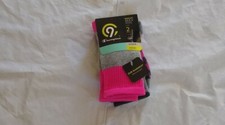 C9 Champion Youth Crew Pink/Gray Outdoor Duo Dry 2 Pair Socks Size 10.5-4