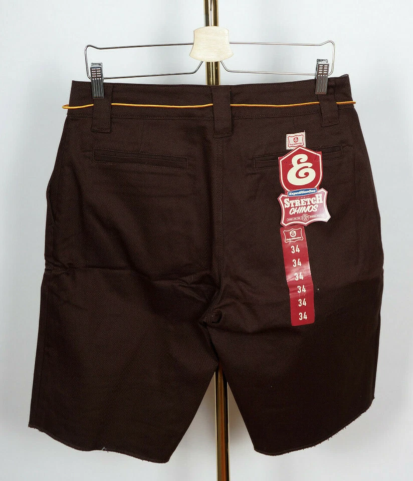 Expedition one Skateboards Chinos Shorts Pants Trousers Drifter Brown Stretch 28 - image 2 of 4