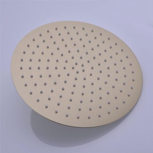 YJROOMS Brushed Gold Concealed Shower Set Rould Brass Bathroom Shower Mixer Syst - Picture 5 of 7