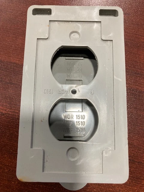 Royal WDR 1510 Weatherproof Receptacle Spring loaded PVC Cover plate - Image 2 of 2