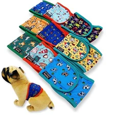 PACK of 3 or 9 Male Wrap BELLY BAND Dog Diapers Reusable Washable For SMALL Pet