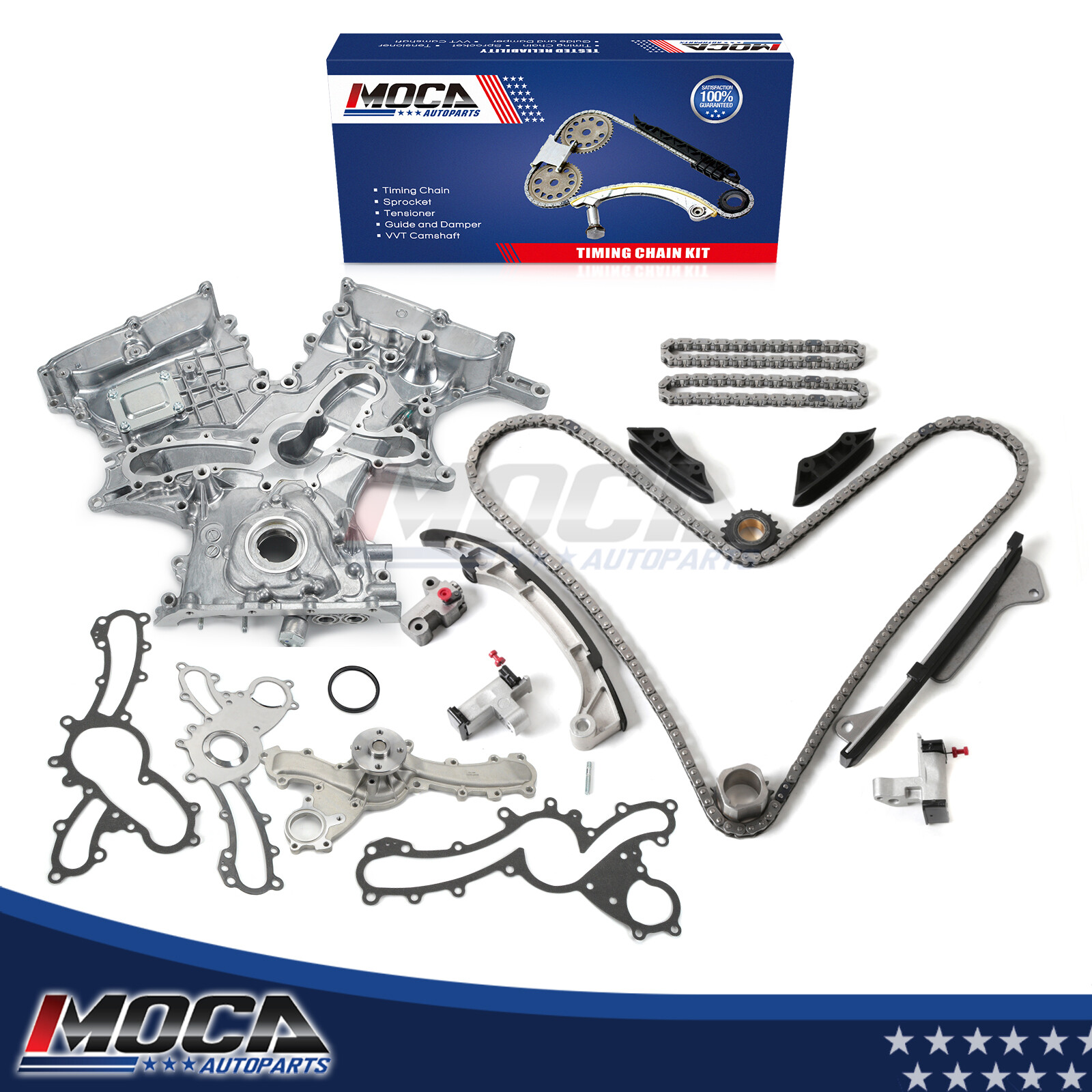Timing Chain Kit Oil Water Pump for Toyota Camry Venza Sienna Lexus ...