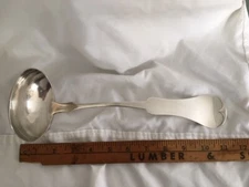 Jaccard St. Louis Mo. Southern Coin Silver Soup Punch Ladle 12" c1850s