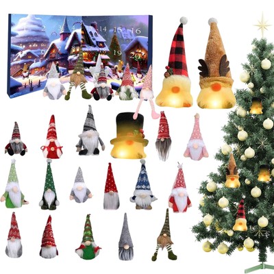 2024 Christmas Glowing Gnome Advent Calendar 24PCS Gnome Xmas Gonk Countdown