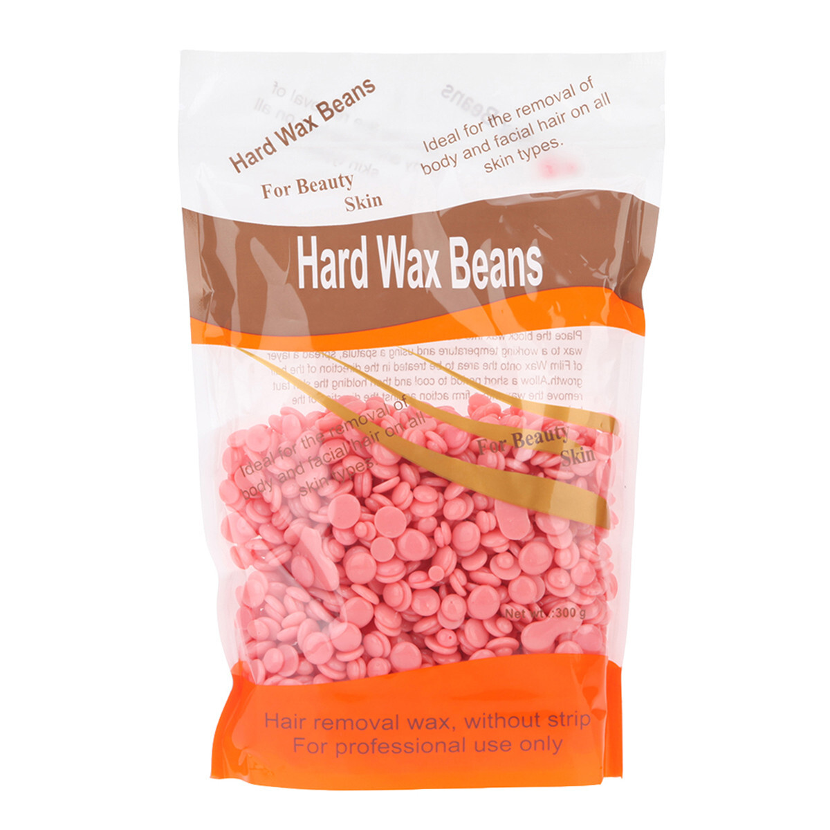 Hard Wax Beans for Face, Underarms, Bikini Hair Remover 10.6 oz (Rose)