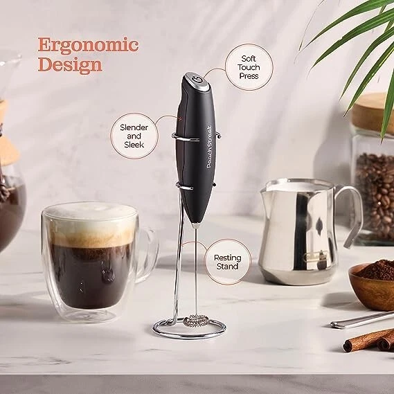 Milk Frother, Mini Milk Frother, Battery Operated (Not included) Stainless Steel