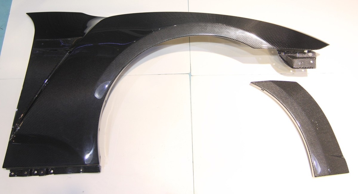 Top secret style Carbon fiber front fender flare fit Nissan 08-10