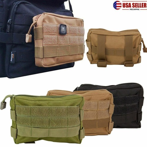 Tactical Molle Pouch EDC Belt Waist Pack Bag Utility Multi-purpose Phone Pocket - Picture 2 of 15