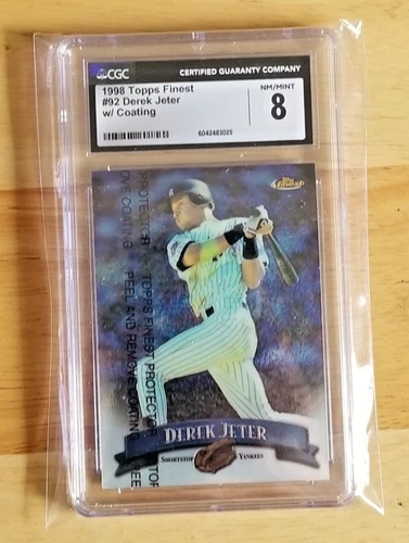 1998 Topps Finest - Derek Jeter #92 W/ Coating - CGC Grade 8