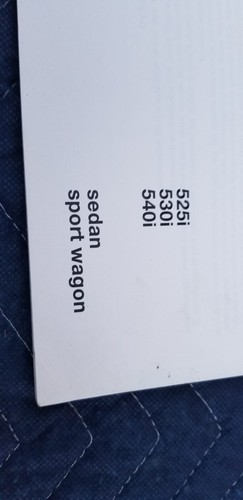 2001 BMW E39 525i 530i 540i Sedan & Sport Wagon OEM Factory Owner's Manual Kit - Picture 14 of 20