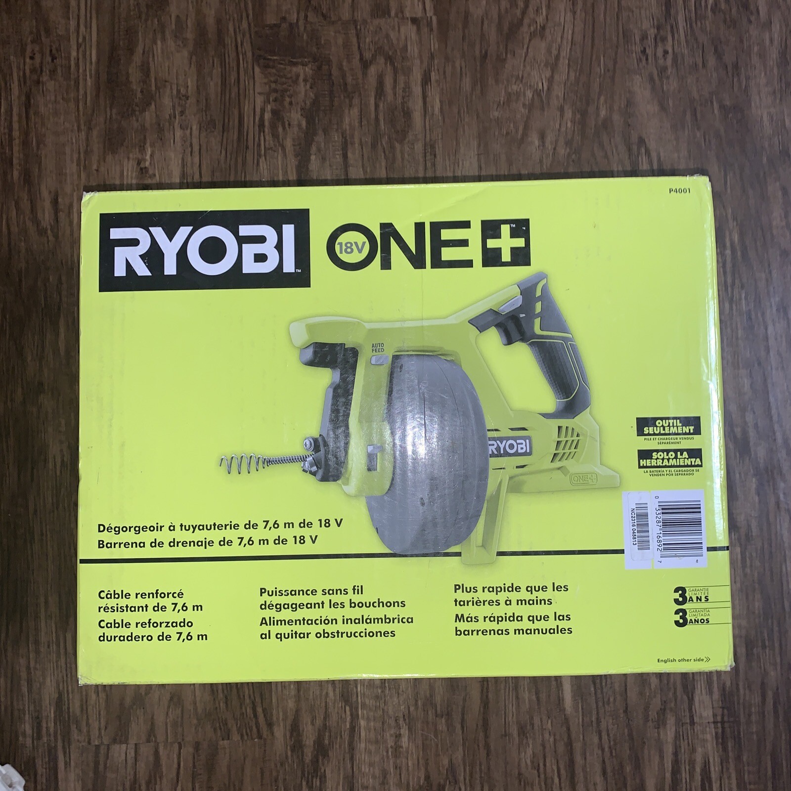RYOBI P4001 ONE+ 18V Drain Auger {TOOL ONLY} eBay