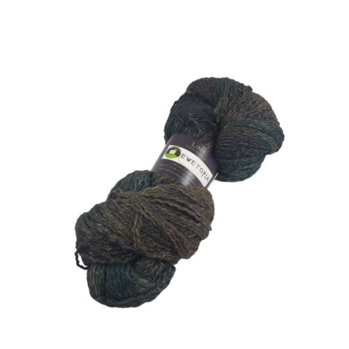 Alpaca Lima Ewetopia Yarn Brown Grey 600 Yards Iridescent