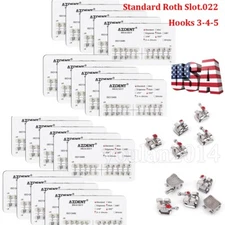 20Pack Dental Orthodontics Brackets Braces Standard Roth Slot .022 Hooks 3-4-5